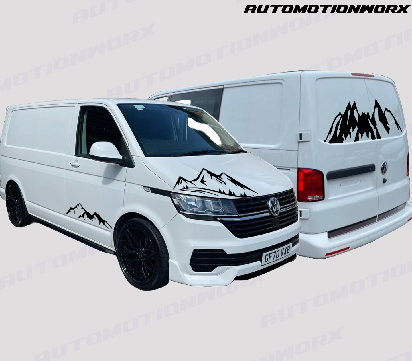 AutoMotionWorx | Universal Camper Van Mountain Decal Bundle | High Quality Decal