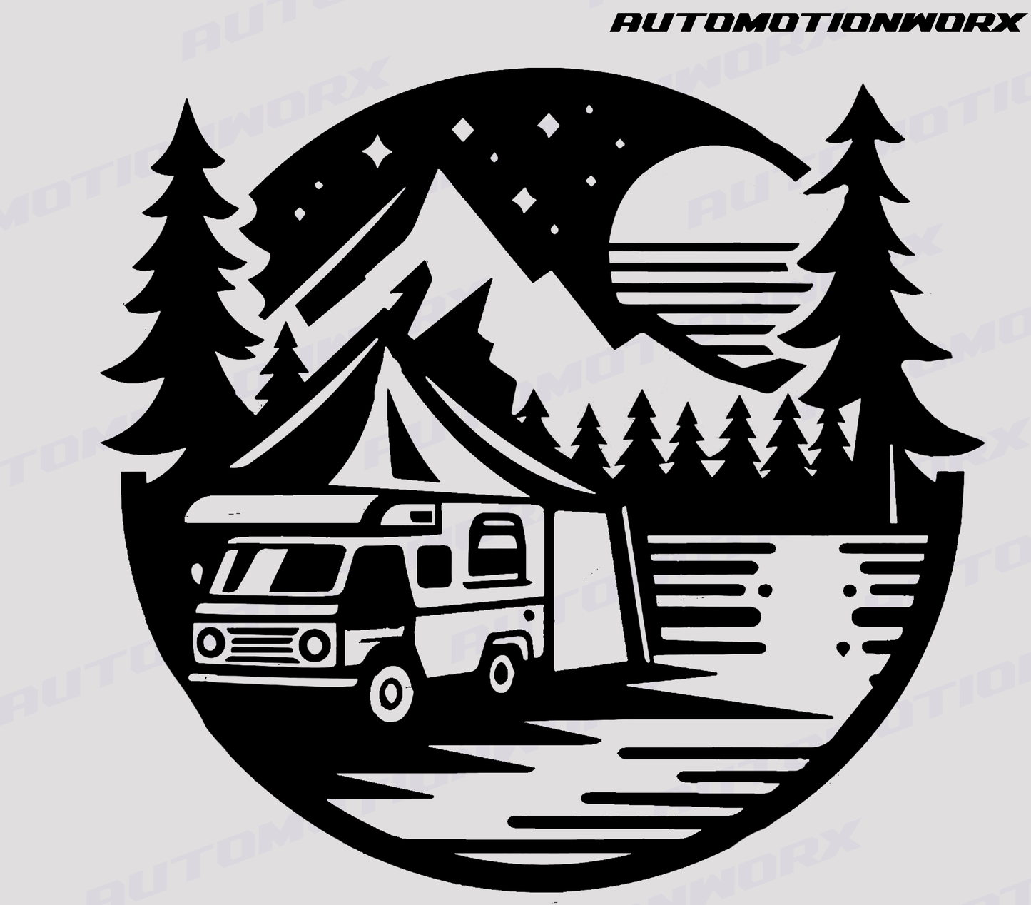 AutoMotionWorx | Motorhome/Campervan Decal 14.5cm | High Quality Decals