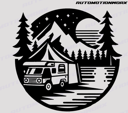 AutoMotionWorx | Motorhome/Campervan Decal 14.5cm | High Quality Decals