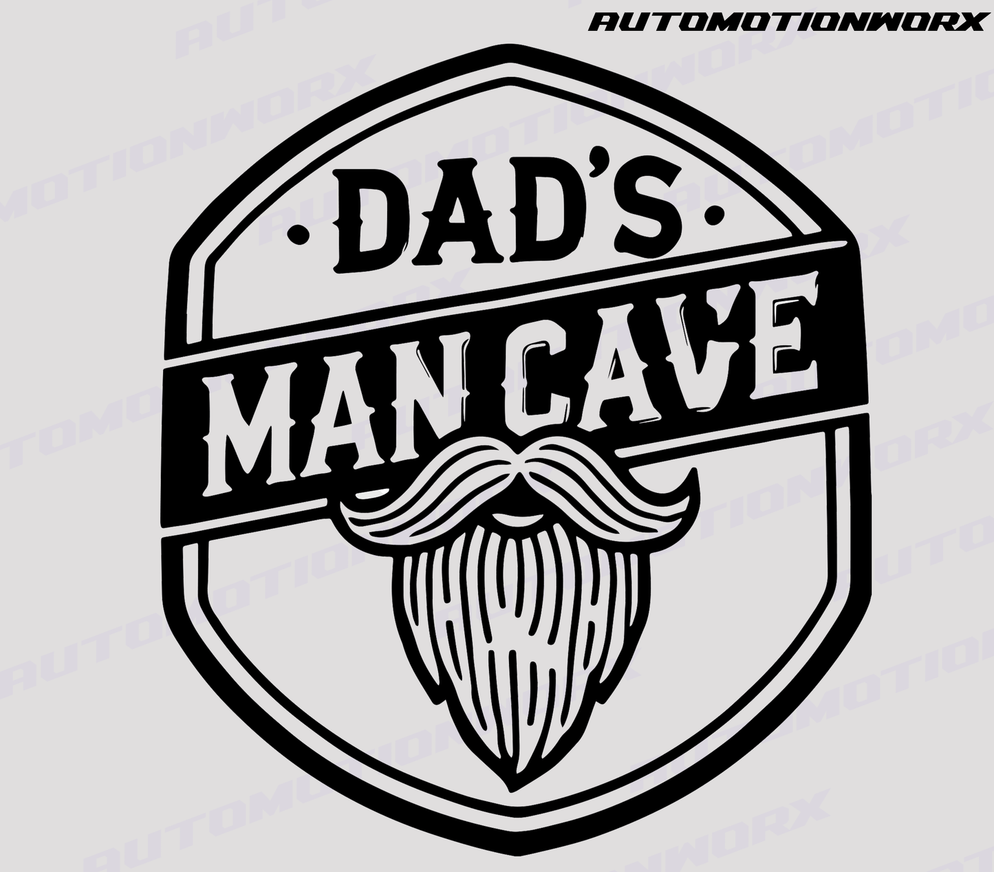 AutoMotionWorx | Dads Man Cave Decal 28cm | High Quality Decals