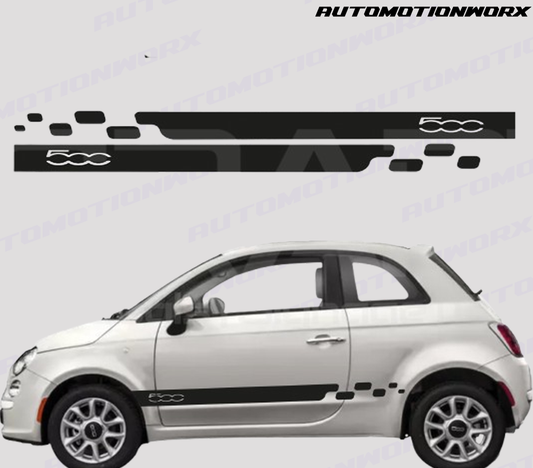 AutoMotionWorx | Fiat 500/Abarth Racing Side Stripes | High Quality Decals