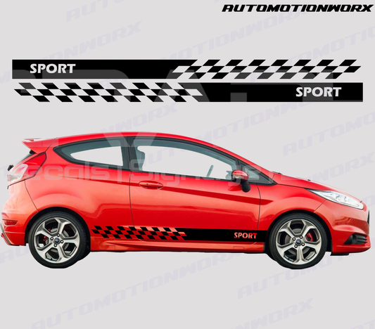 AutoMotionWorx | Ford Fiesta Sport Racing Decals | High Quality Decals