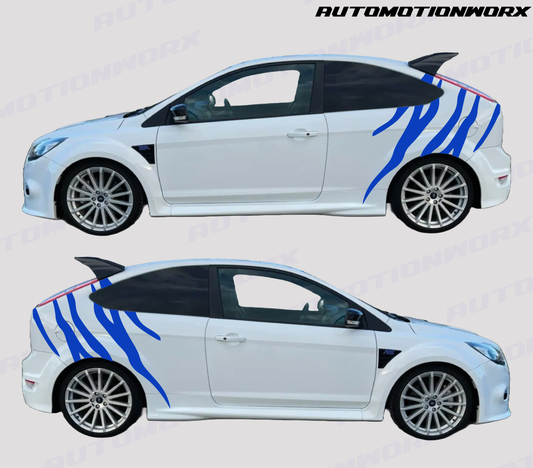AutoMotionWorx | Universal Tiger Stripe Decal Kit, Drift Racing Decal