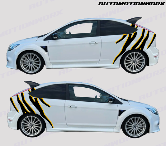 AutoMotionWorx | Universal Tiger Stripe Dual Colour Decal Kit