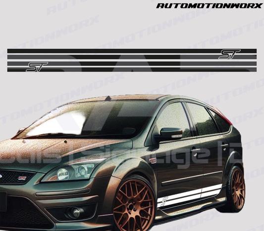 AutoMotionWorx | Ford Focus ST MK2 Side Stripes | High Quality Decals