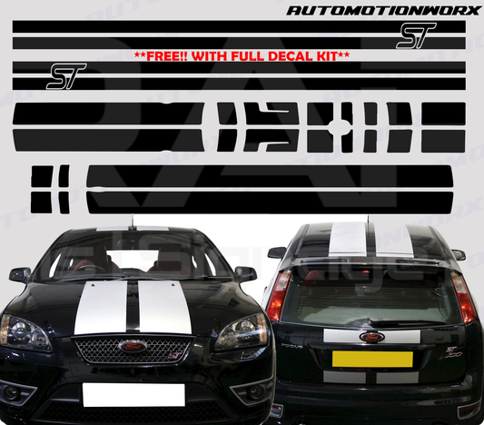 AutoMotionWorx | Ford Focus ST/RS Complete Decal Kit + Free Side Stripes