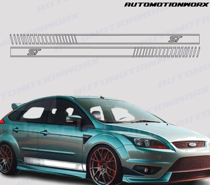 AutoMotionWorx | Ford Focus ST MK2 Stuttered Side Stripes | High Quality Decals