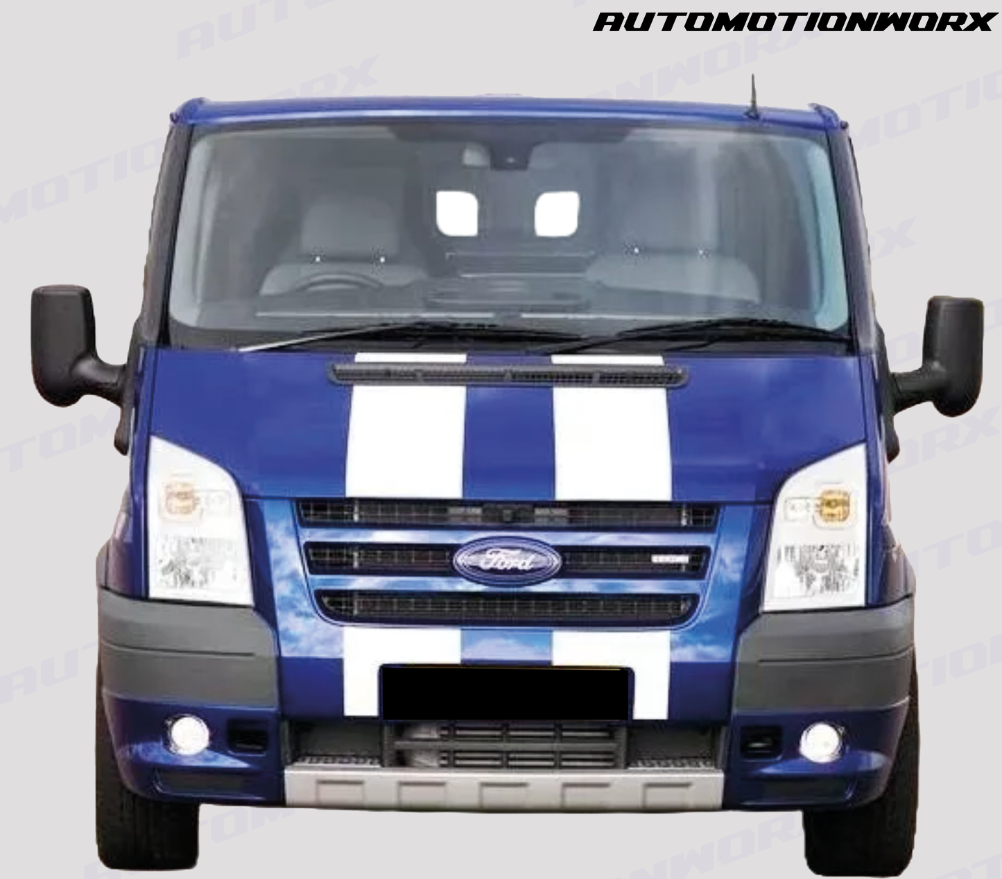 AutoMotionWorx | Ford Transit Bonnet Stripes Kit | High Quality Decals