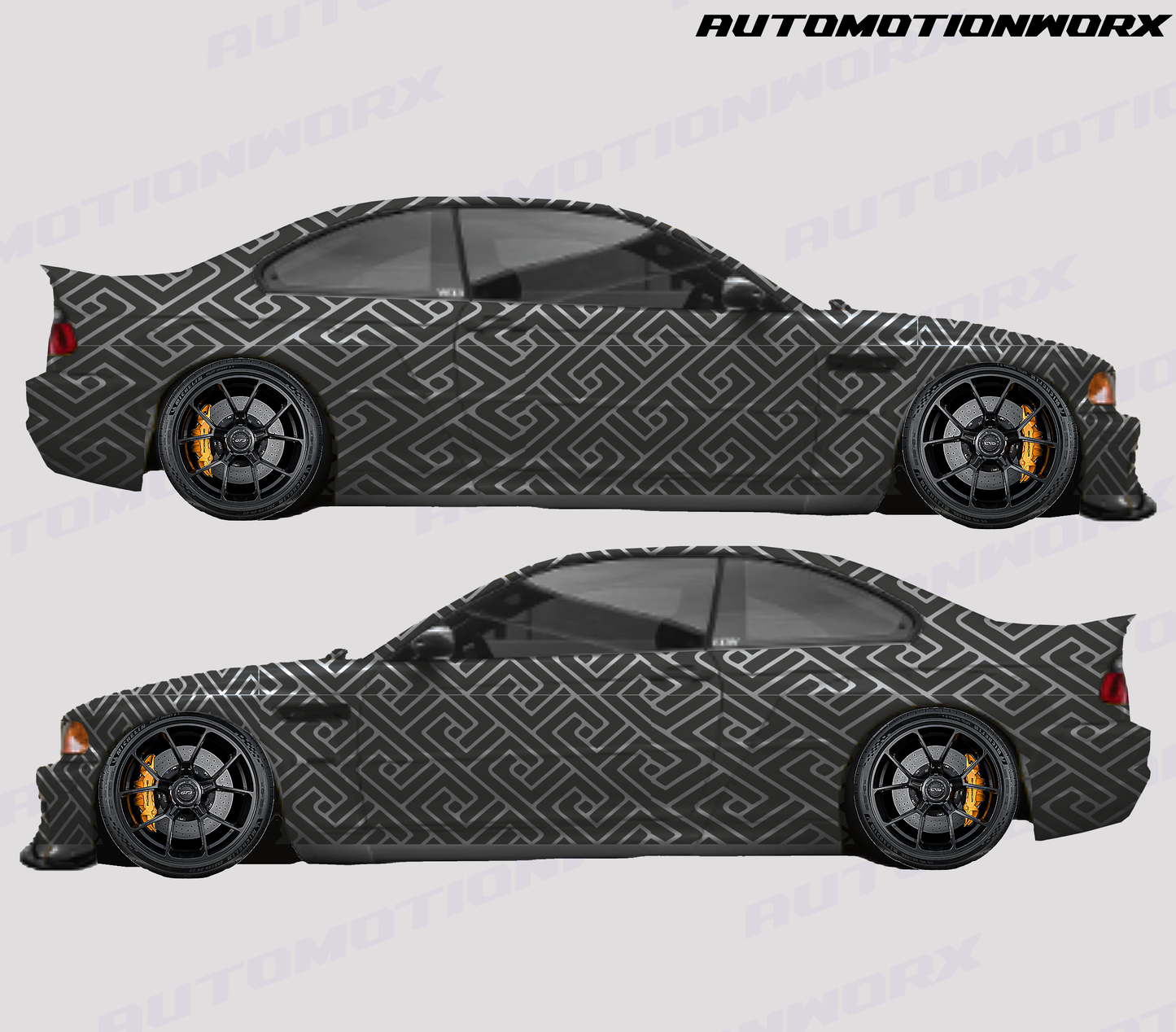 AutoMotionWorx | Universal Full Vehicle Patterned Decal Kit | Race,Drift Livery