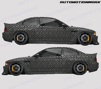 AutoMotionWorx | Universal Full Vehicle Patterned Decal Kit | Race,Drift Livery