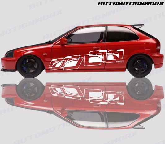 AutoMotionWorx | Honda Civic Type R Side Door Decal XL (Pair)