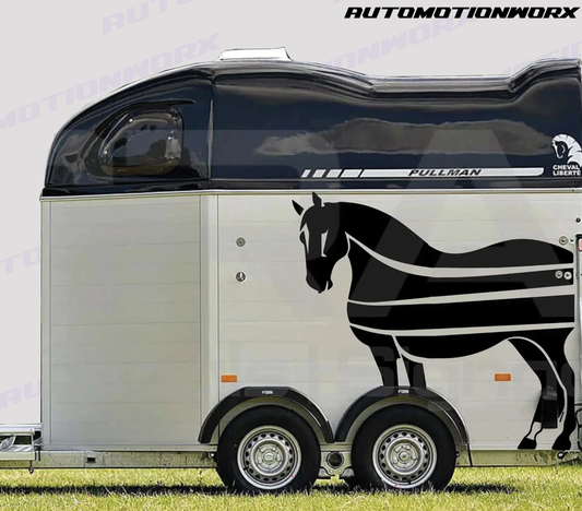 AutoMotionWorx | 2x Horse Box / Trailer “Horse” Decal | High Quality Decals