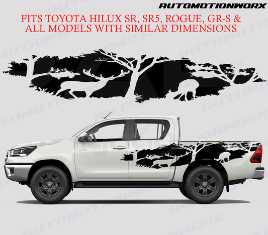 AutoMotionWorx | Toyota Hilux Hunter XL Side Decals | High Quality Decals
