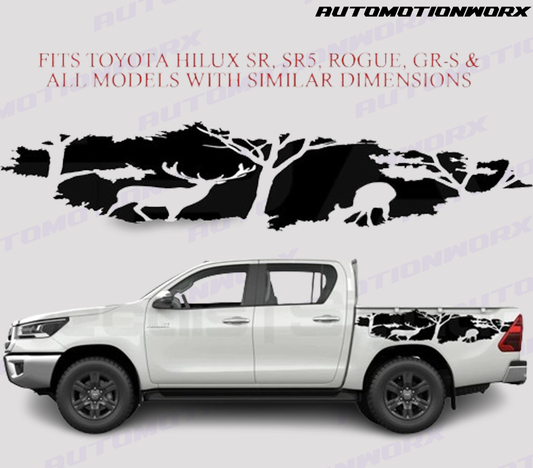 AutoMotionWorx | Toyota Hilux Hunter Rear Quarter Side Decals