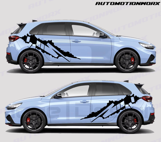 AutoMotionWorx | Hyundai I30N/I40N Side Decal | High Quality Decals