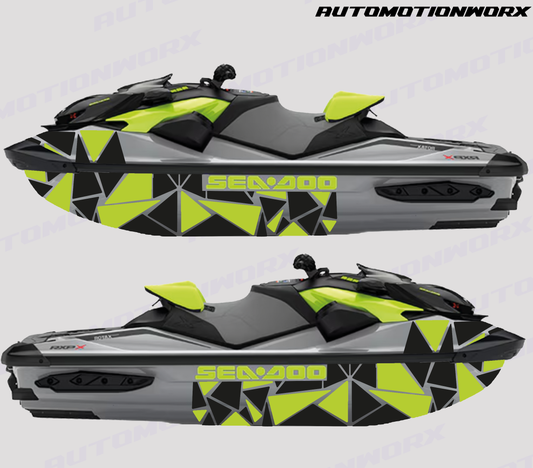 AutoMotionWorx | Universal Jet-Ski Abstract Side Decals | High Quality Decals