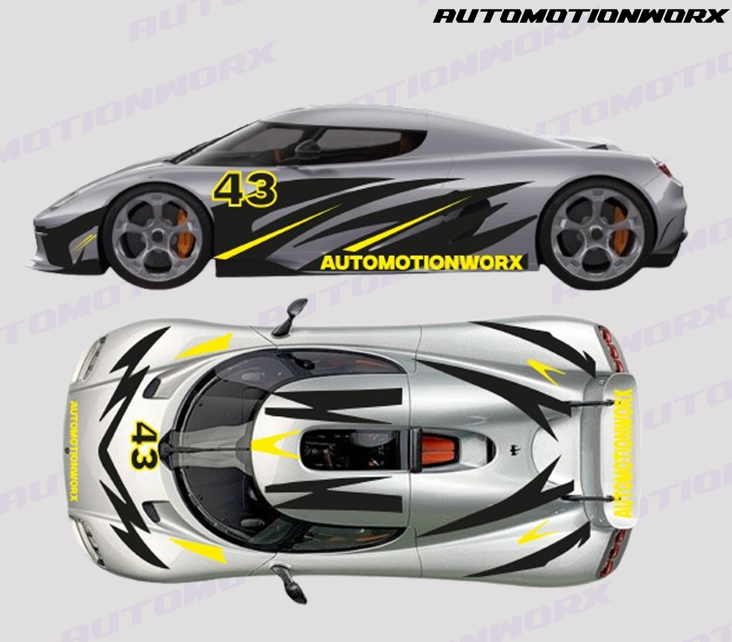 AutoMotionWorx | Koenigsegg cc850 Race Livery | High Quality Decal Kit