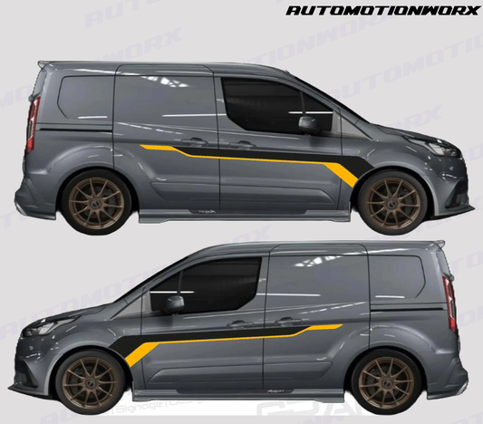 AutoMotionWorx | Ford Transit Connect MSRT Side Door Decals | High Quality Decal
