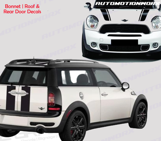 AutoMotionWorx | Mini Cooper Clubman Bonnet,Roof,Rear Stripes #2