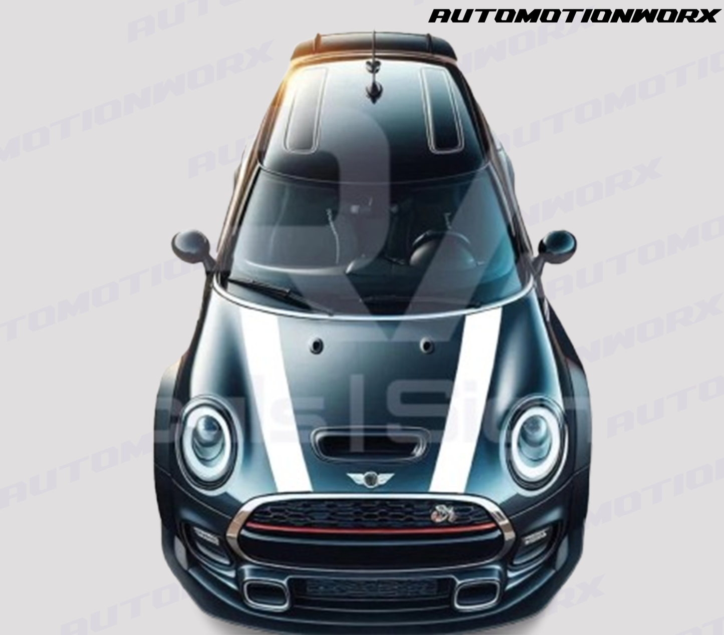 AutoMotionWorx | Mini Cooper Bonnet Stripes ''MB2'' | High Quality Decals