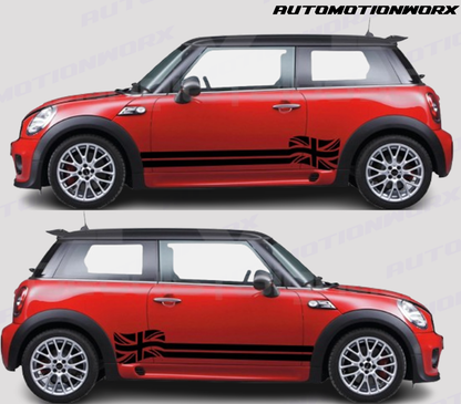 AutoMotionWorx | Mini Cooper Union Jack Dual Line Side Stripes
