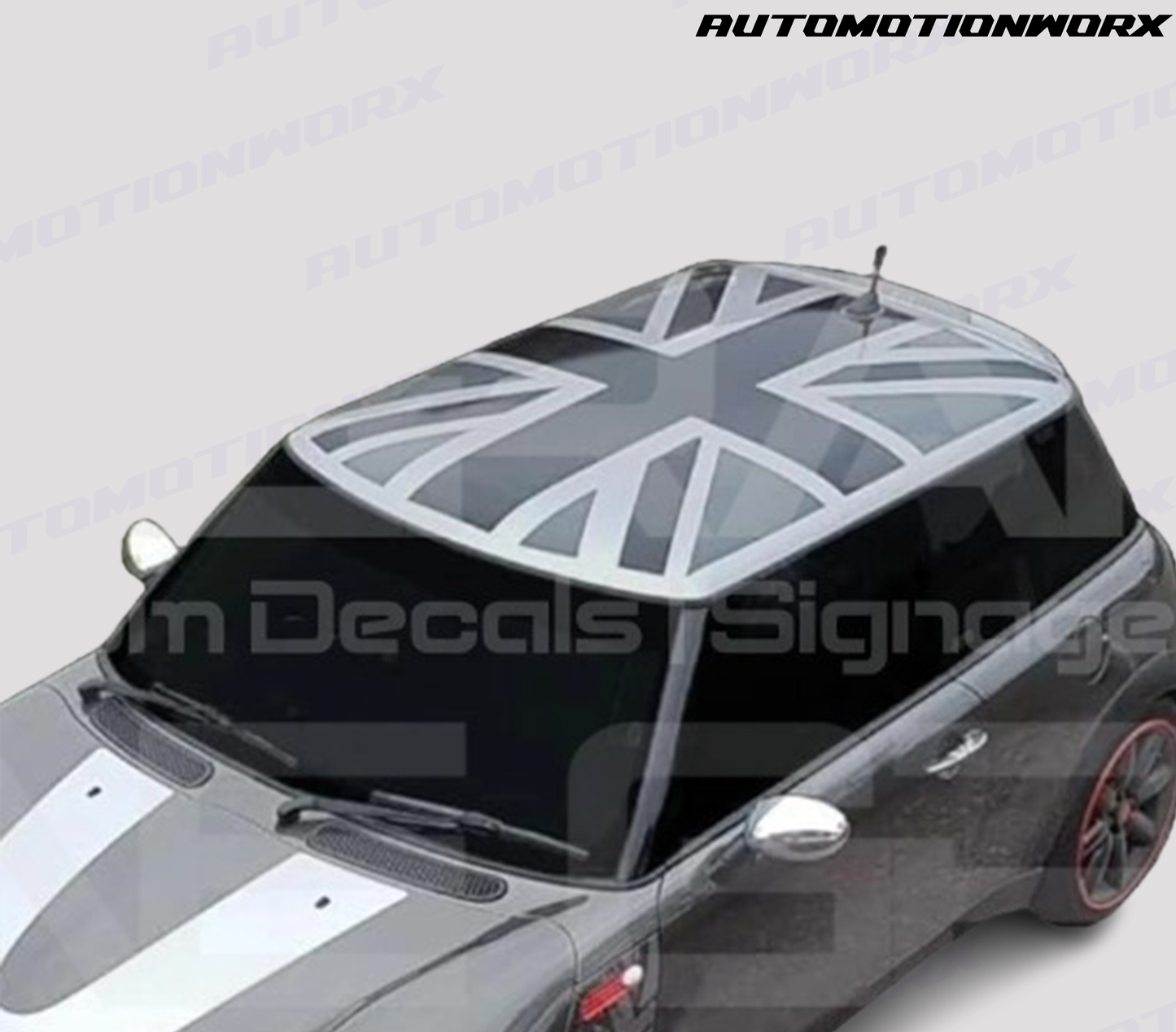 AutoMotionWorx | Mini Cooper Union Jack Roof Monochrome