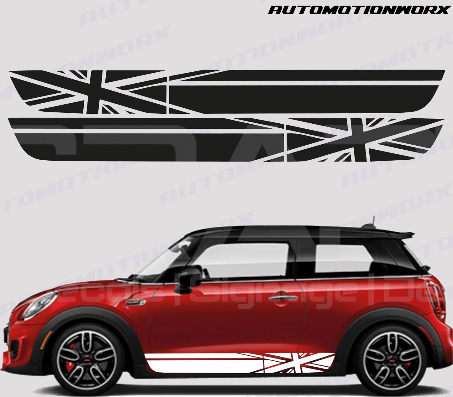 AutoMotionWorx | Mini Cooper Countryman Union Jack Side Stripes