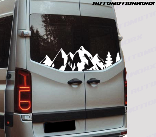 AutoMotionWorx | Campervan/Motorhome Mountain Decal | High Quality Decals