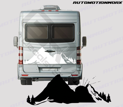 AutoMotionWorx | Campervan/Motorhome Mountain Decal | High Quality Decals