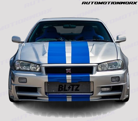 AutoMotionWorx | Nissan Skyline R34 Bonnet Stripes
