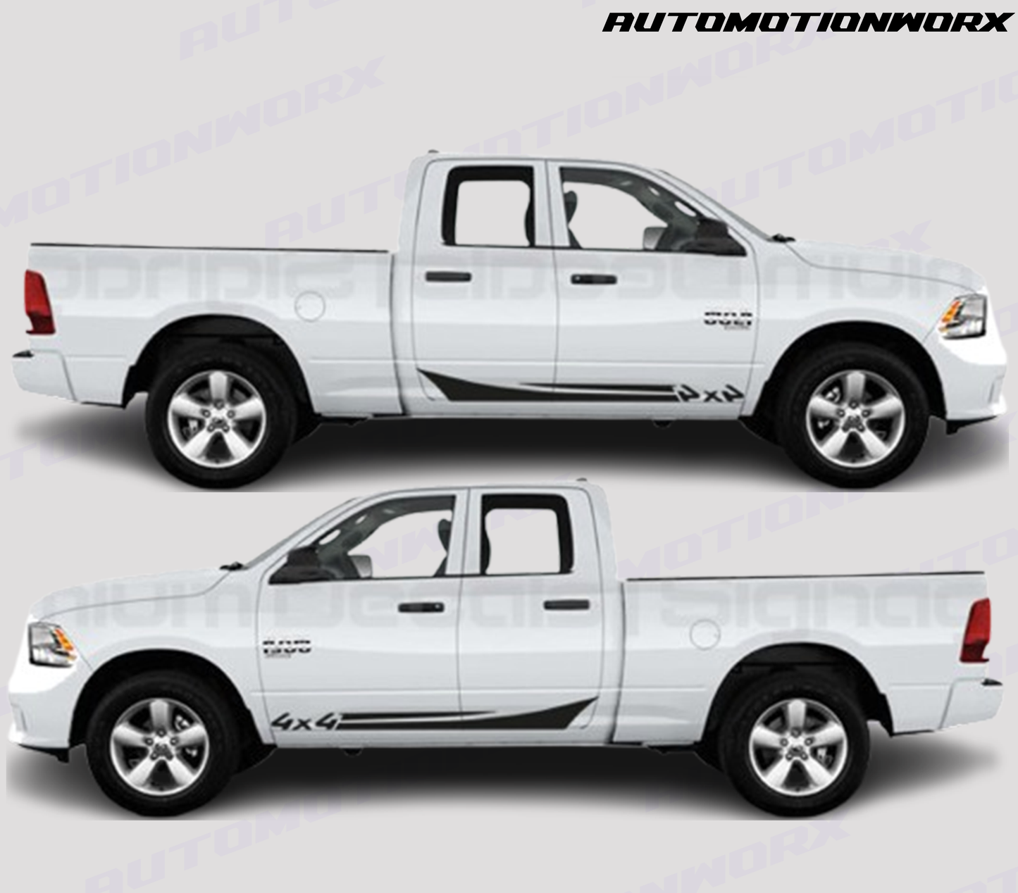 AutoMotionWorx | RAM 1500 4x4 Side Stripe Decal