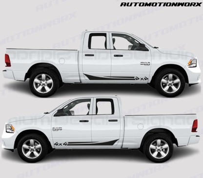 AutoMotionWorx | RAM 1500 4x4 Side Stripe Decal