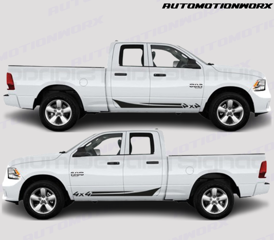 AutoMotionWorx | RAM 1500 4x4 Side Stripe Decal