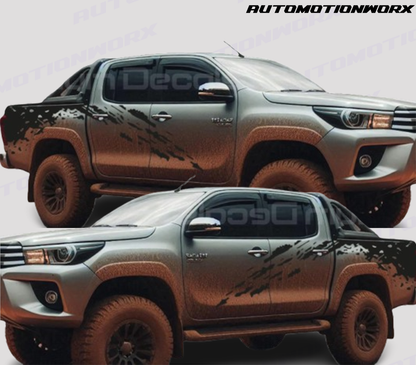 AutoMotionWorx | Toyota Hilux Mud Side Decals | High Quality Decals