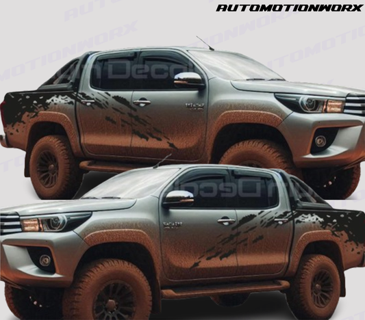 AutoMotionWorx | Toyota Hilux Mud Side Decals | High Quality Decals