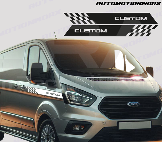 AutoMotionWorx | Ford Transit ''Custom Logo'' Side Wing Decals