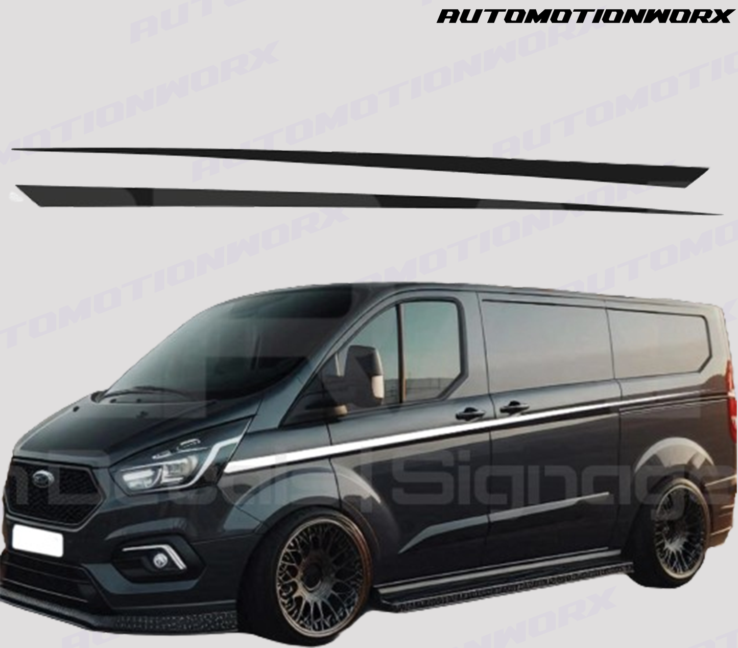 AutoMotionWorx | Ford Transit Custom Pinstripe Side Door Decal