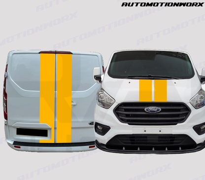 AutoMotionWorx | Ford Transit Custom Rear Door + Bonnet Stripes