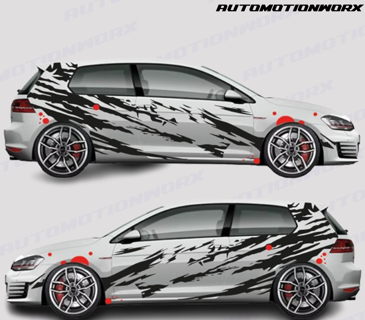 AutoMotionWorx | Universal Tiger Stripe Decal Kit, Drift Racing Decal