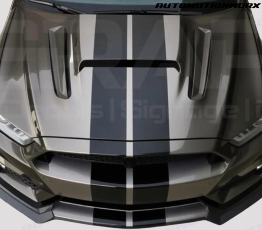 AutoMotionWorx | Universal Racing Bonnet Stripes | High Quality Decals