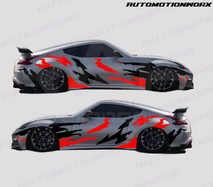 AutoMotionWorx | Universal Fire Tribal Racing Decals, Drift Racing Decal, JDM