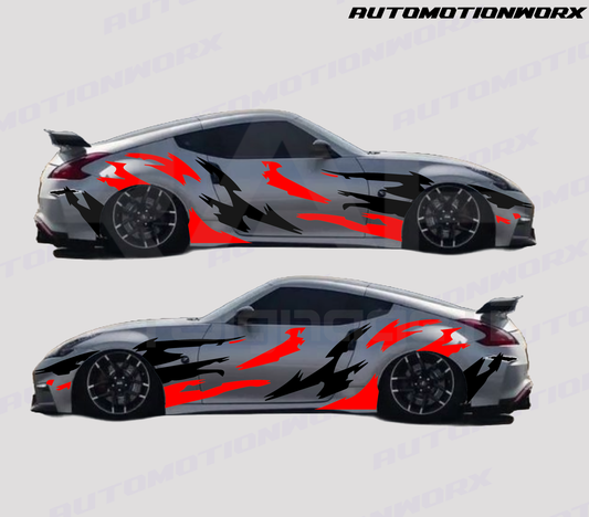 AutoMotionWorx | Universal Fire Tribal Racing Decals, Drift Racing Decal, JDM