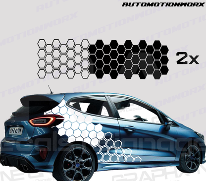 AutoMotionWorx | Universal Hex/Honey Comb Decal Kit #3