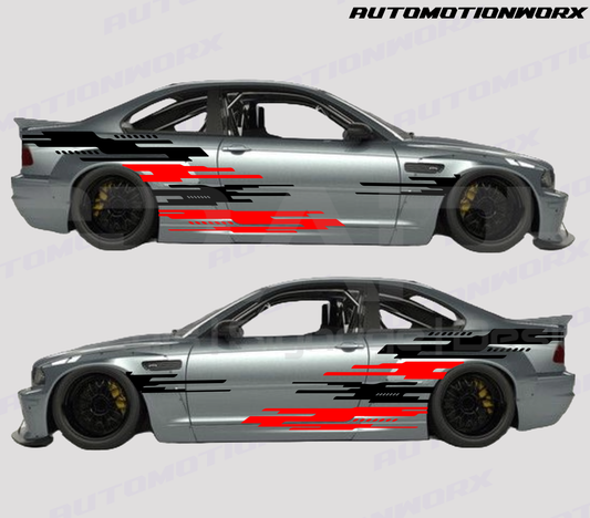 AutoMotionWorx | Universal Abstract Decal Kit | JDM,DRIFT,RACING Decals
