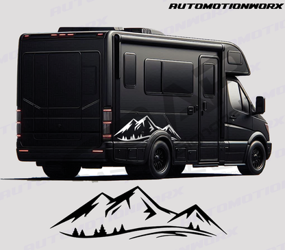 AutoMotionWorx | Campervan/Motorhome Mountain Decal | High Quality Decals