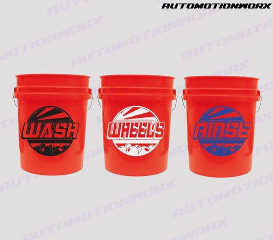 AutoMotionWorx | Car Detailing Bucket Decals | Wash, Wheels, Rinse