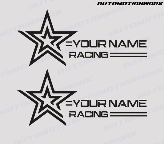 AutoMotionWorx | Racing ''Custom Name'' Decals