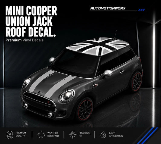 AutoMotionWorx | Mini Cooper Union Jack Roof Monochrome