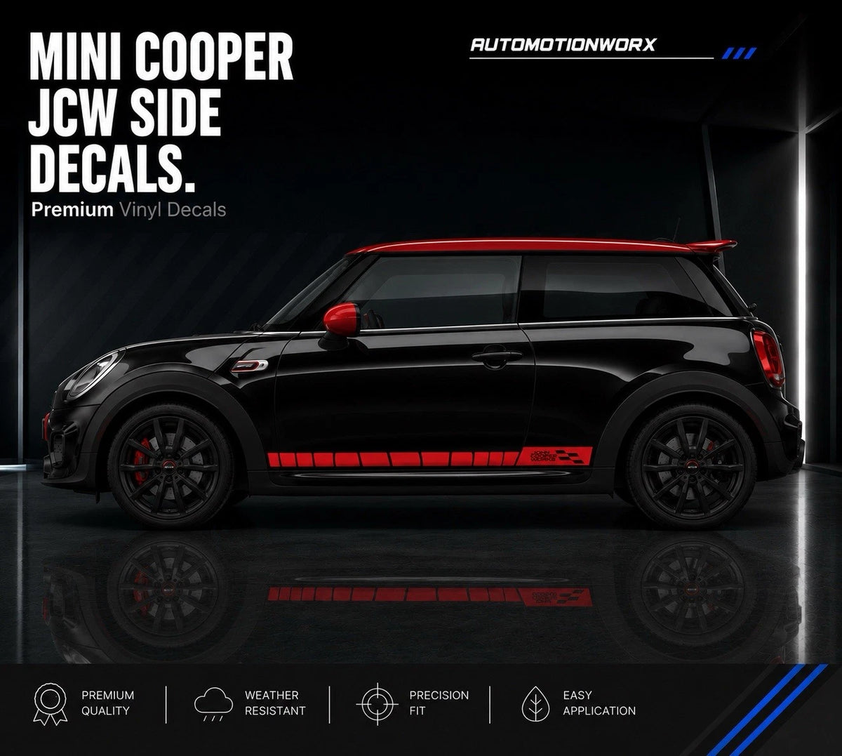 AutoMotionWorx | Mini Cooper JCW Side Stripes