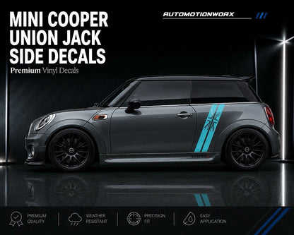 AutoMotionWorx | Mini Cooper Vertical Union Jack Side Door Decals
